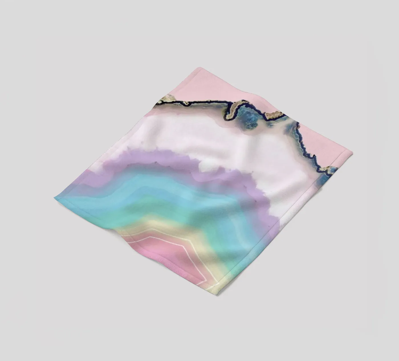 Rainbow Agate fleece blanket by cafelab