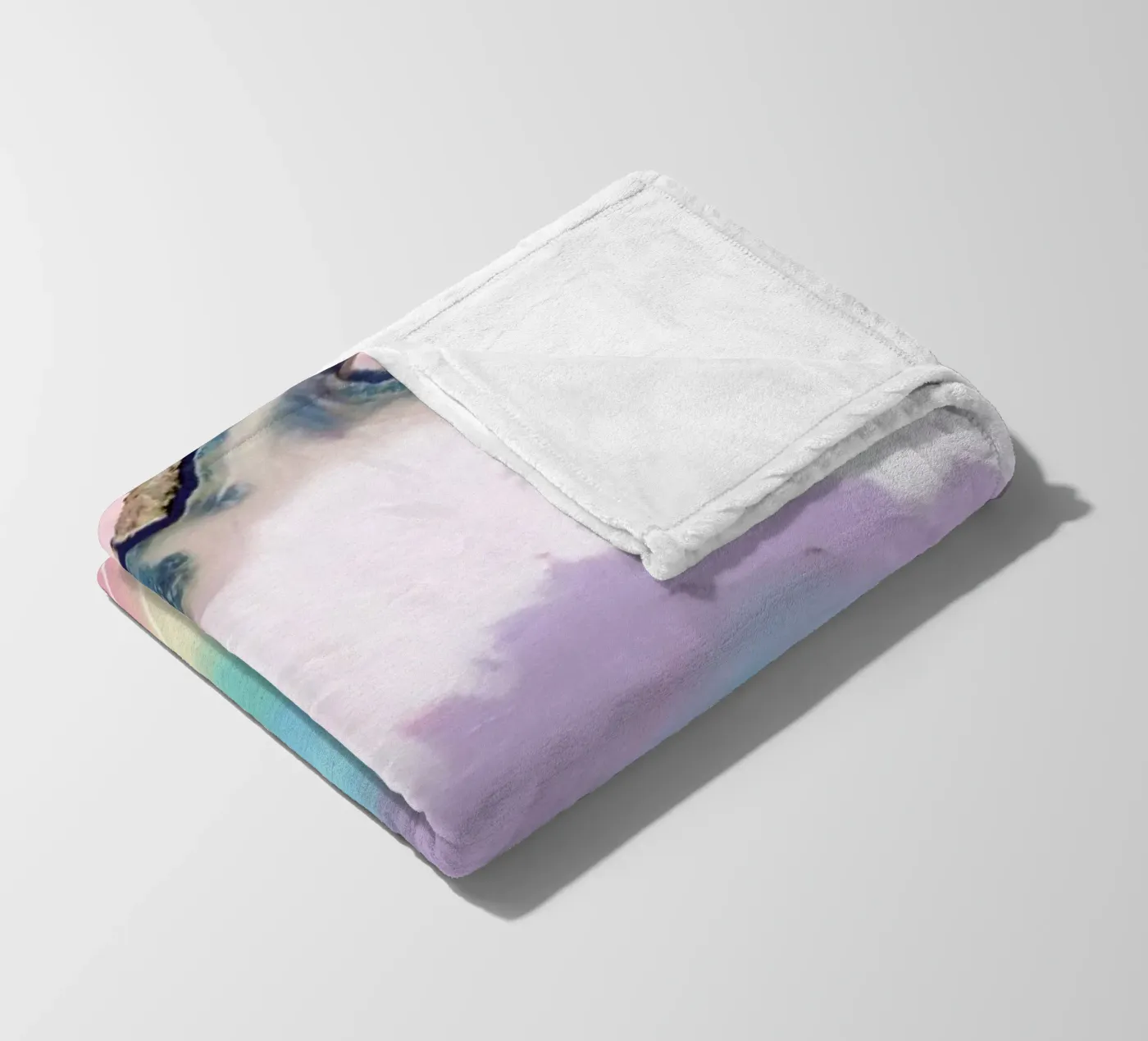 Rainbow Agate fleece blanket by cafelab