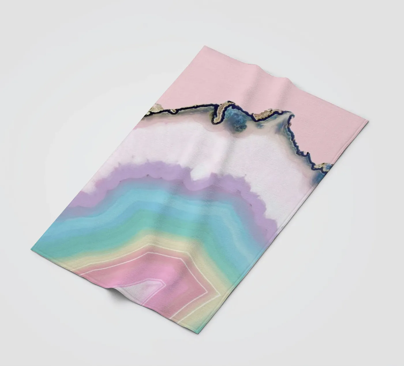 Rainbow Agate fleece blanket by cafelab