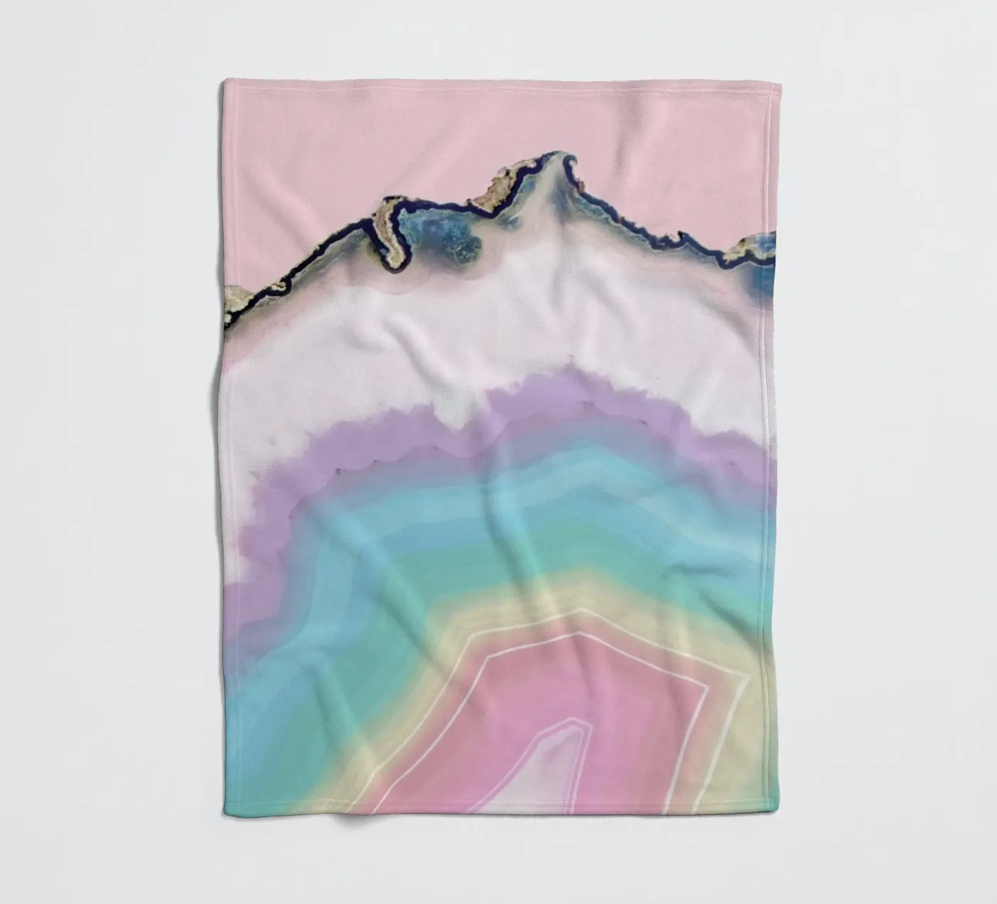 Rainbow Agate fleece blanket by cafelab