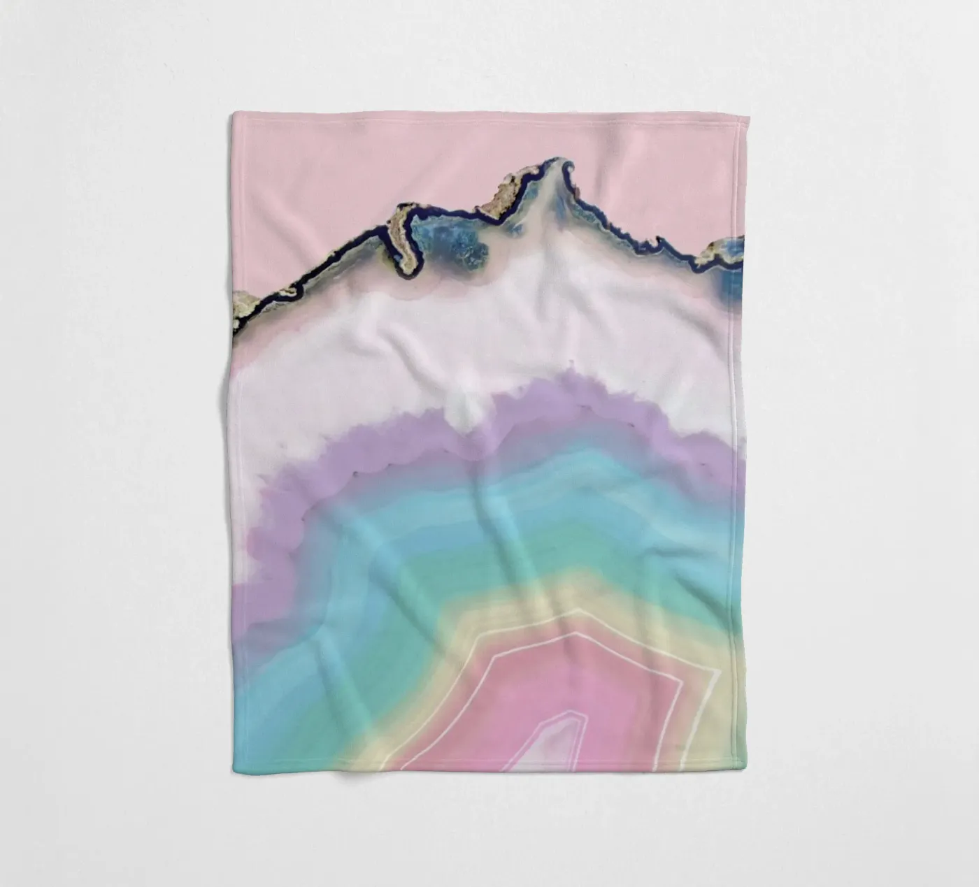Rainbow Agate fleece blanket by cafelab