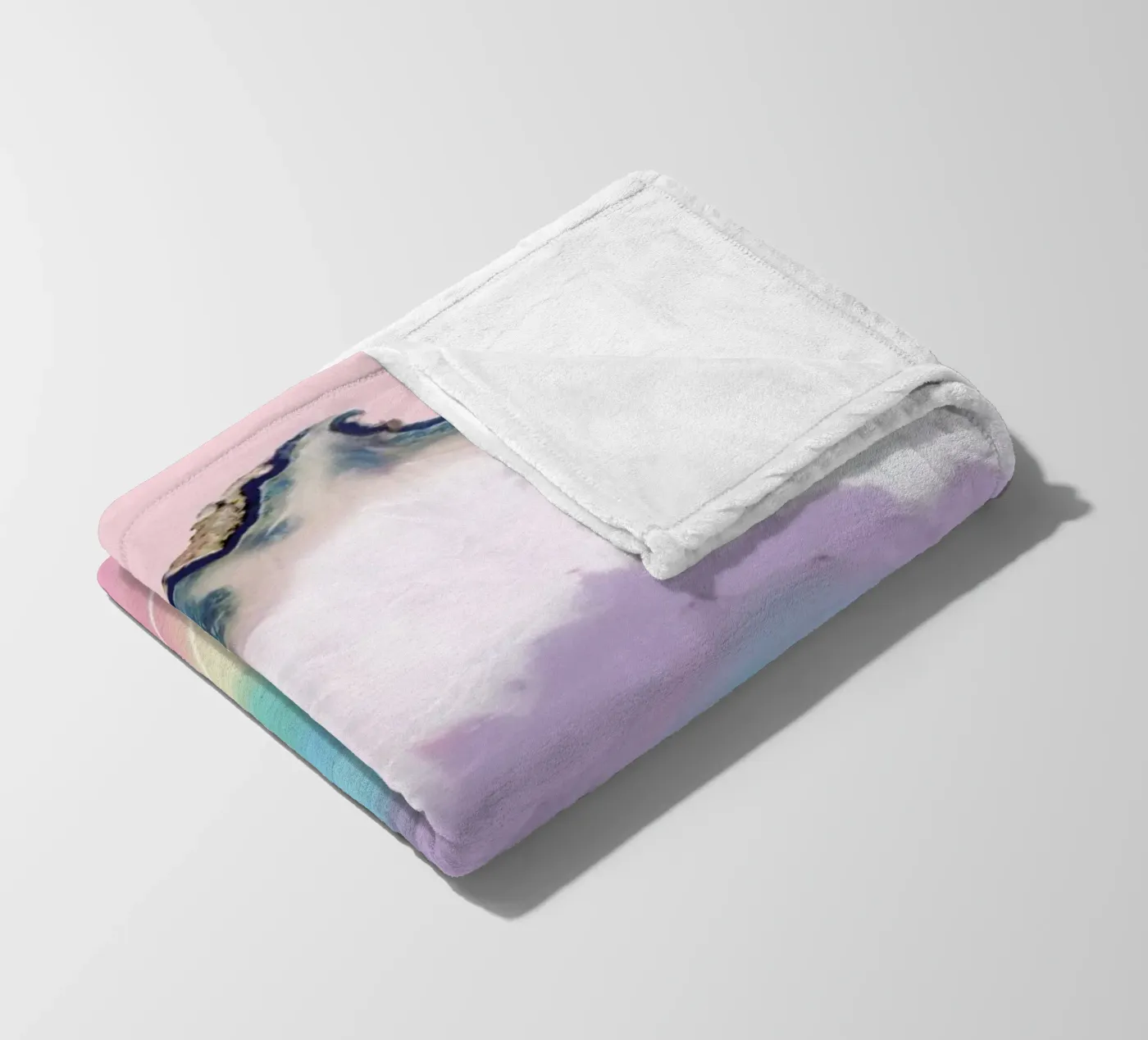 Rainbow Agate fleece blanket by cafelab