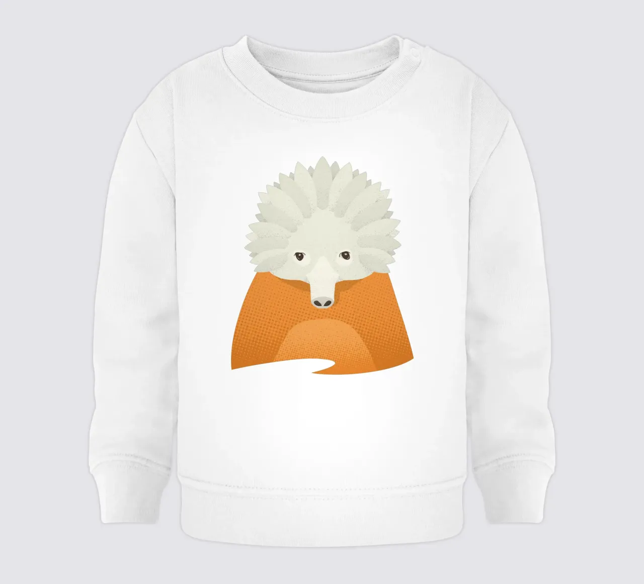 Echidna capriccioso, ritratto di animale felpa neonato da The Printed Sparrow