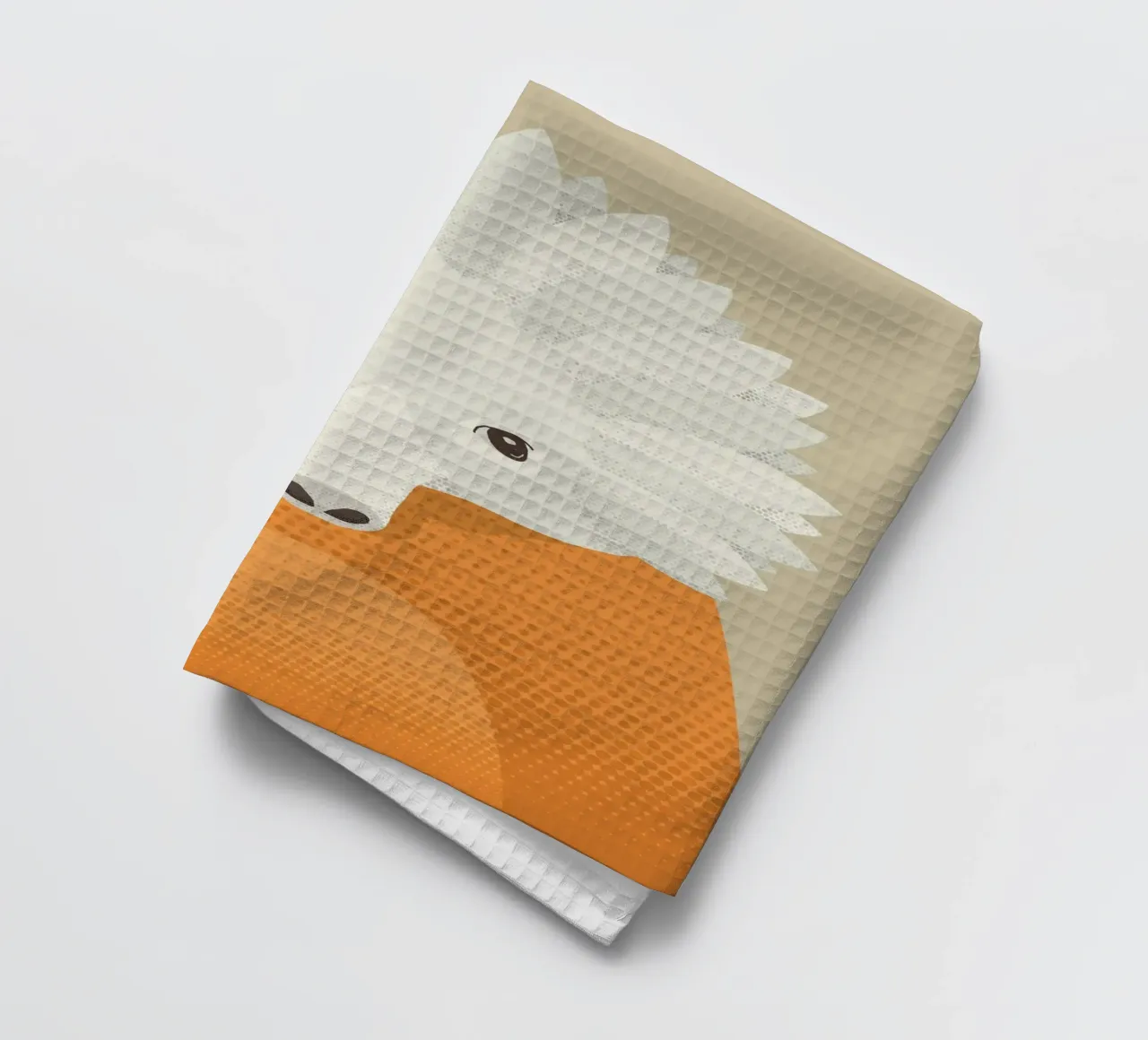Whimsy Echidna, Tierporträt Geschirrtuch von The Printed Sparrow