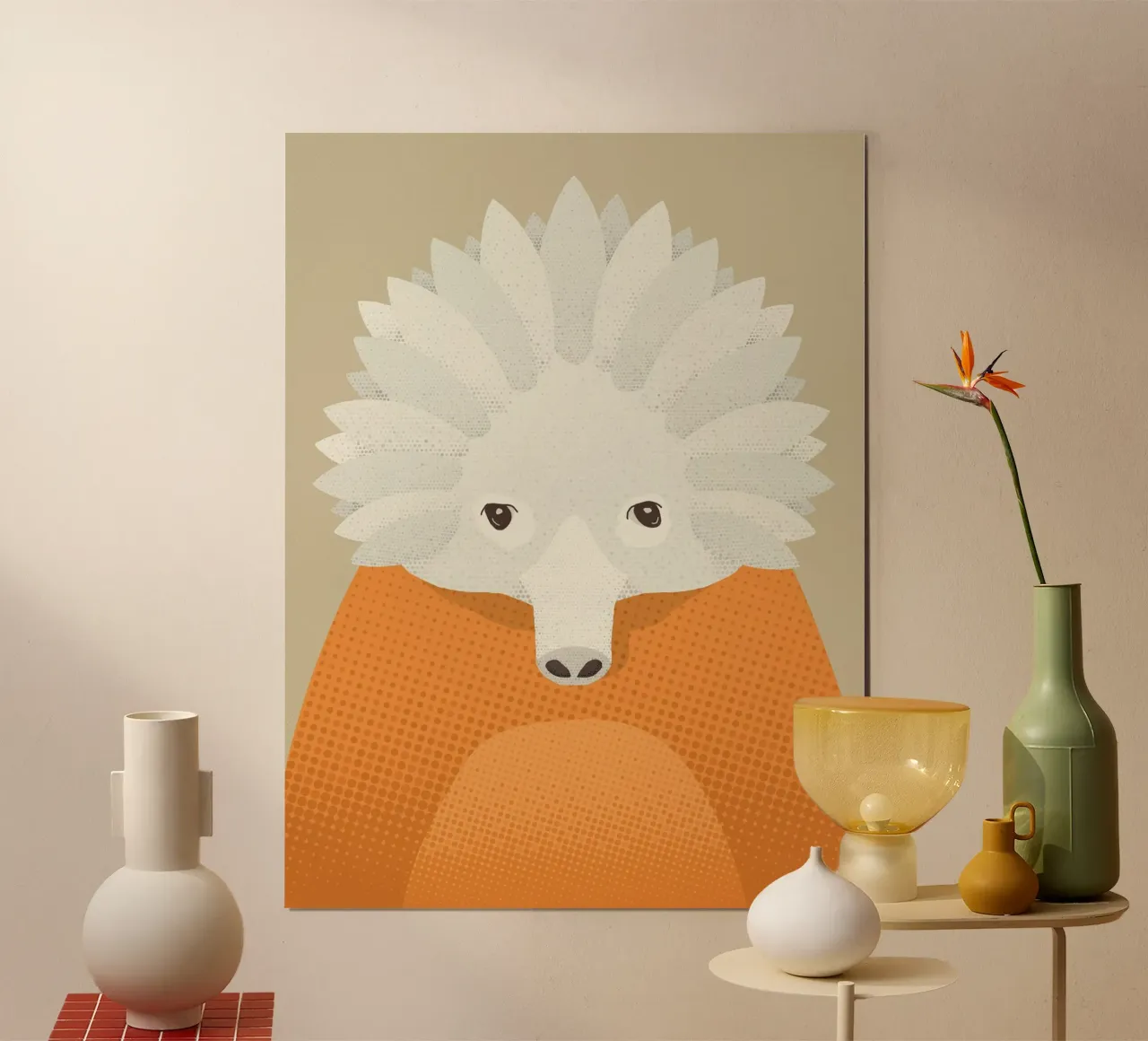 Whimsy Echidna, Tierporträt Hahnemühle von The Printed Sparrow