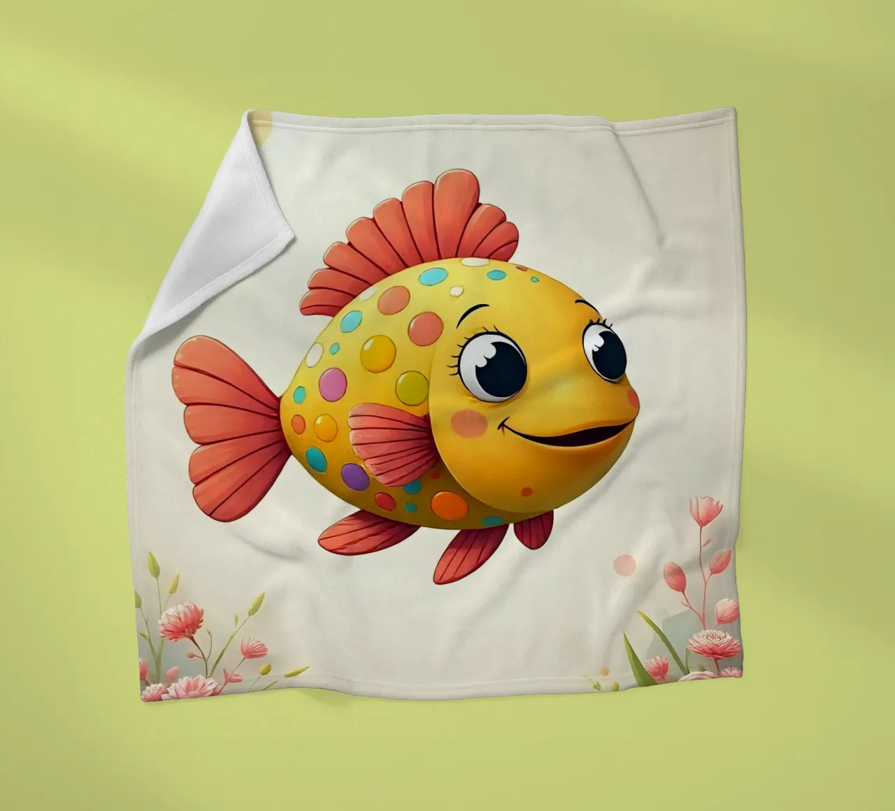Pesce_1 coperta in pile da Tierisch bunt by LK