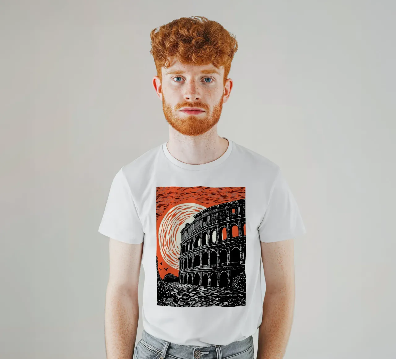 Colosseum at Dusk t-shirt da Indigo Rain