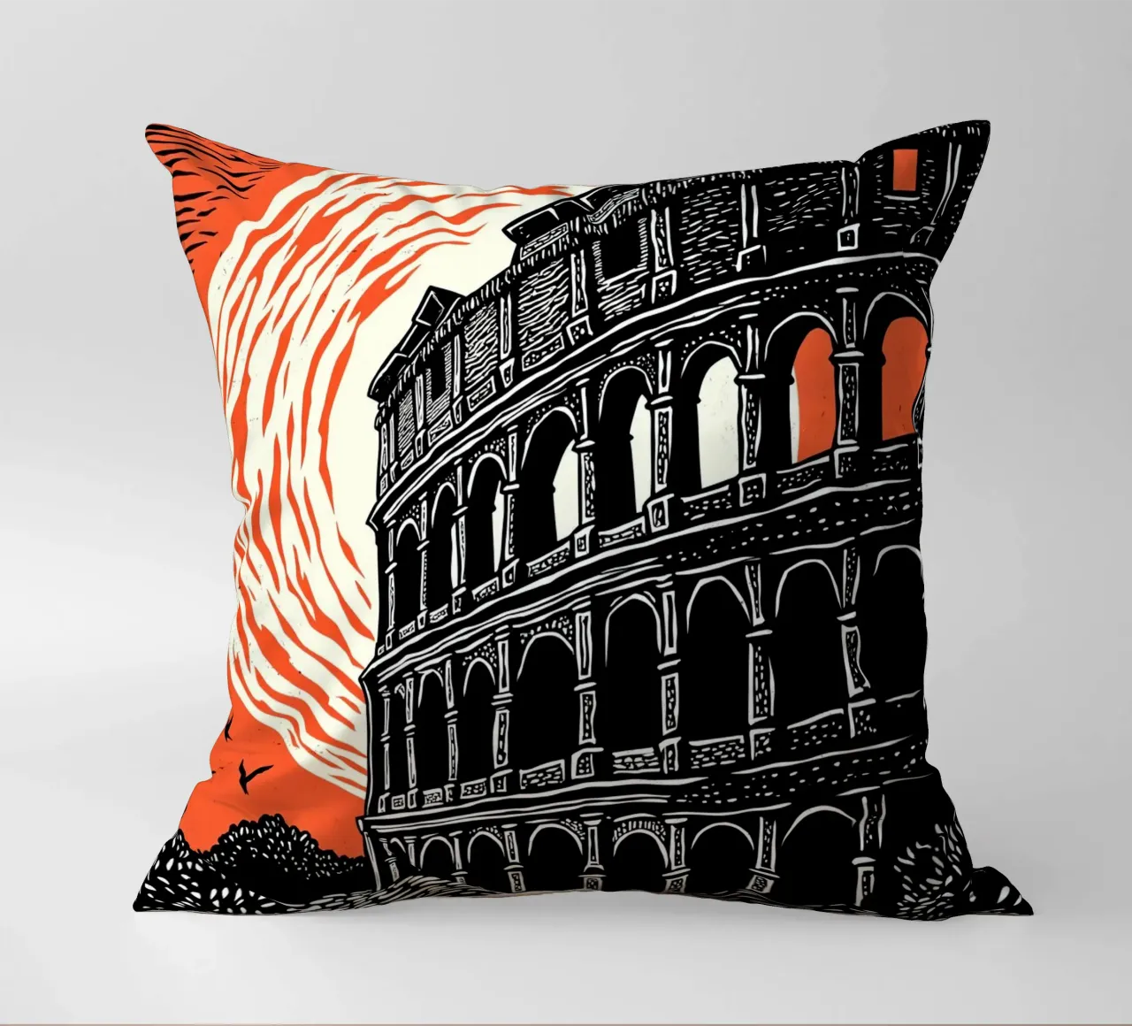 Colosseum at Dusk cuscino da Indigo Rain
