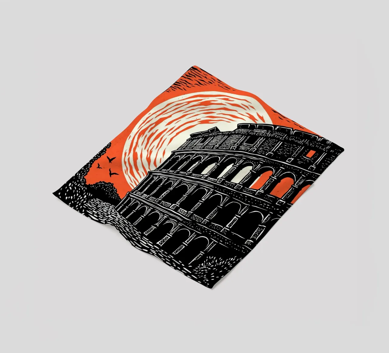 Colosseum at Dusk coperta in pile da Indigo Rain