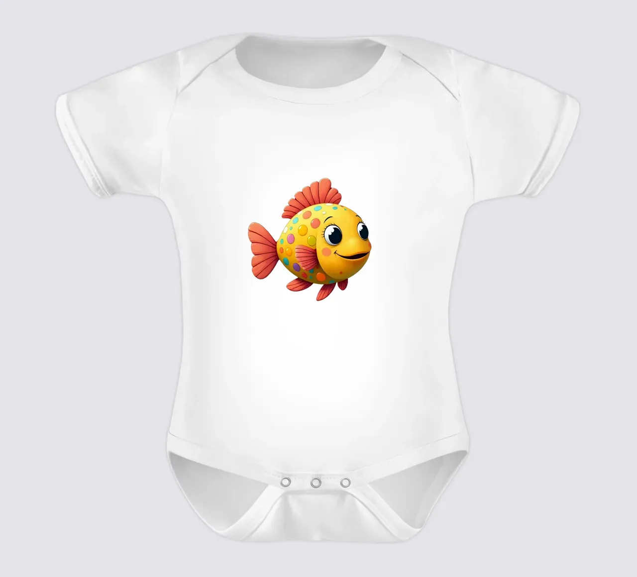 Pesce_1a body neonato maniche corte da Tierisch bunt by LK