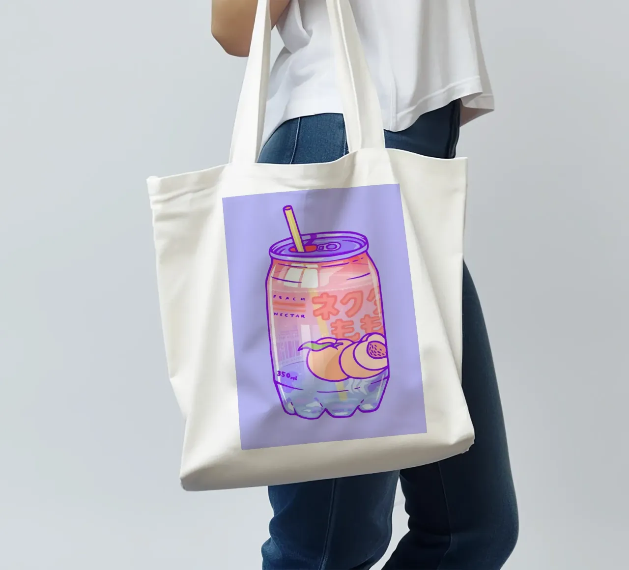 Peach Bubbles borsa in juta da Laura O'Connor