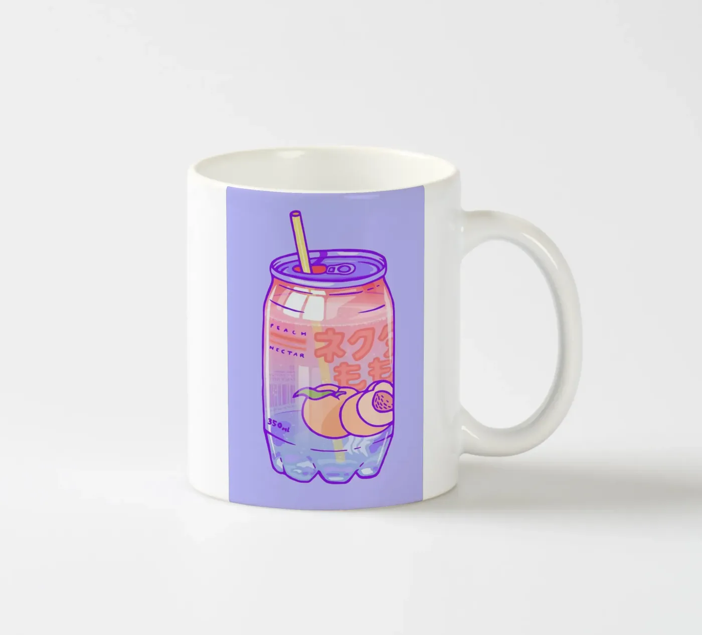 Peach Bubbles ceramic mug by Laura O'Connor