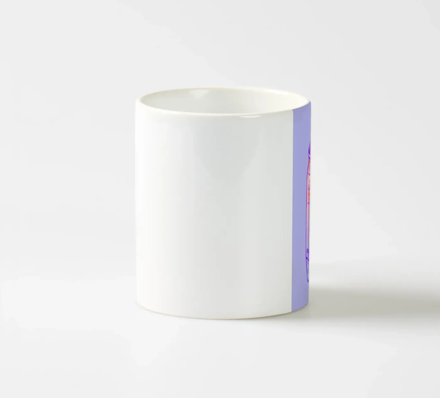 Peach Bubbles ceramic mug by Laura O'Connor