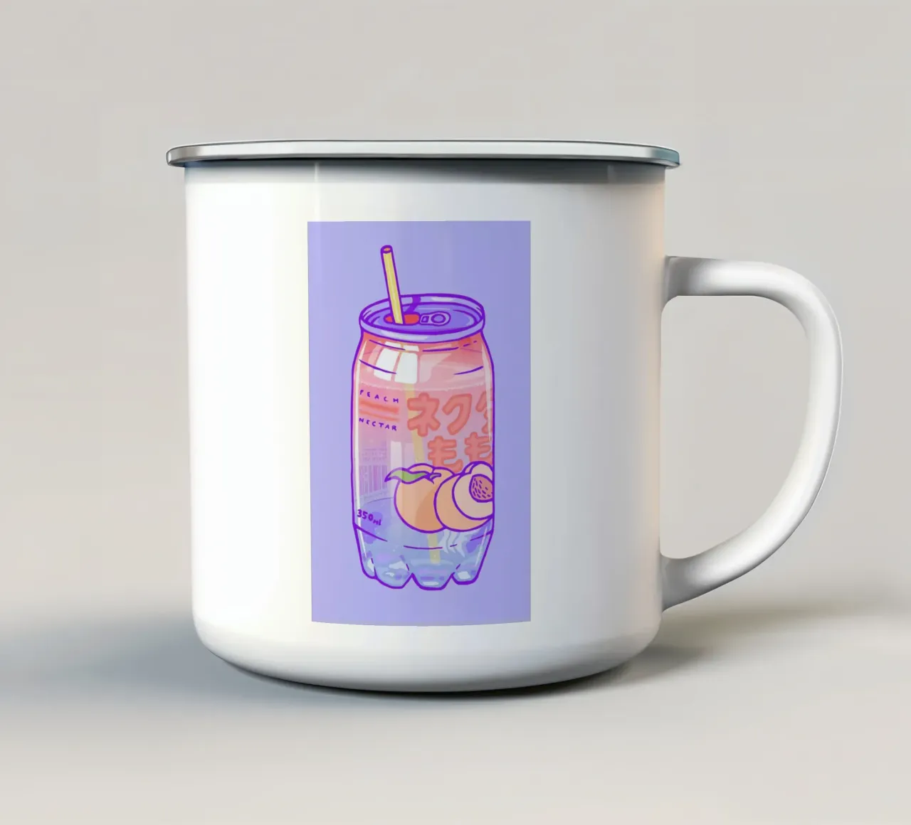 Peach Bubbles tazza in smalto da Laura O'Connor
