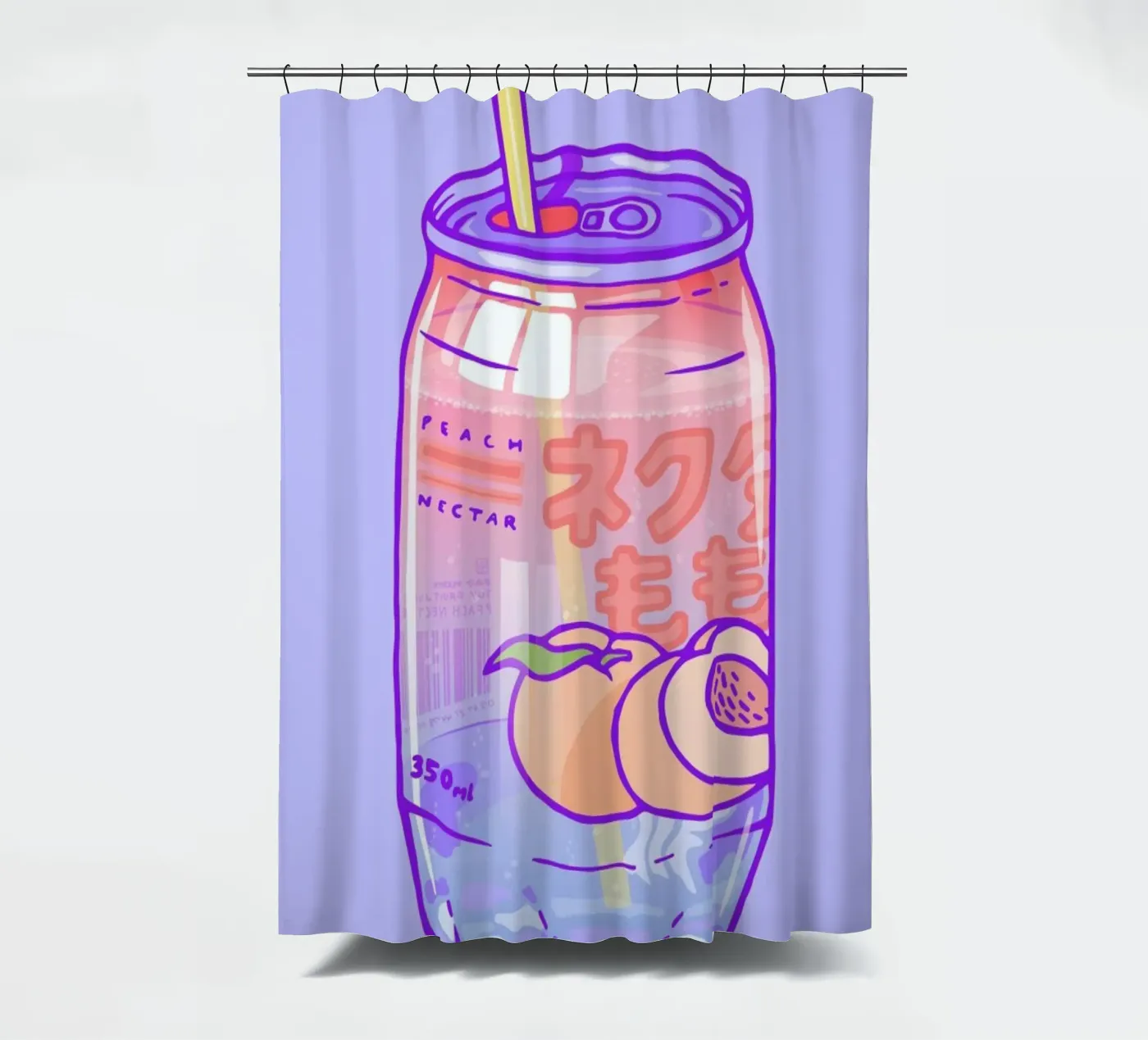 Peach Bubbles Duschvorhang von Laura O'Connor