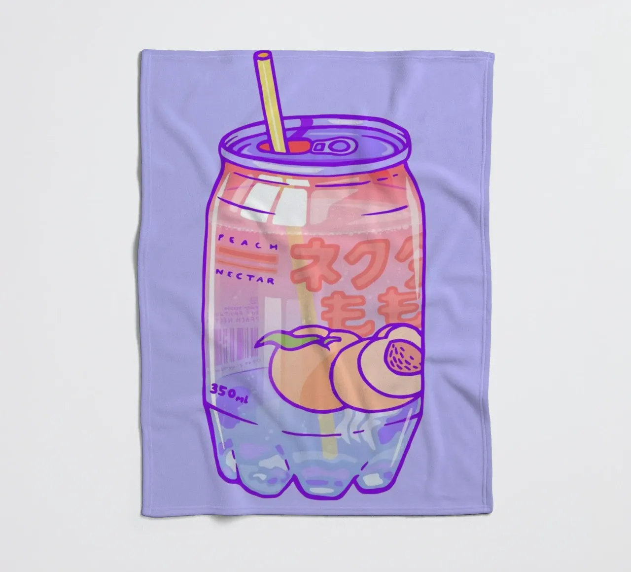 Peach Bubbles Fleecedecke von Laura O'Connor