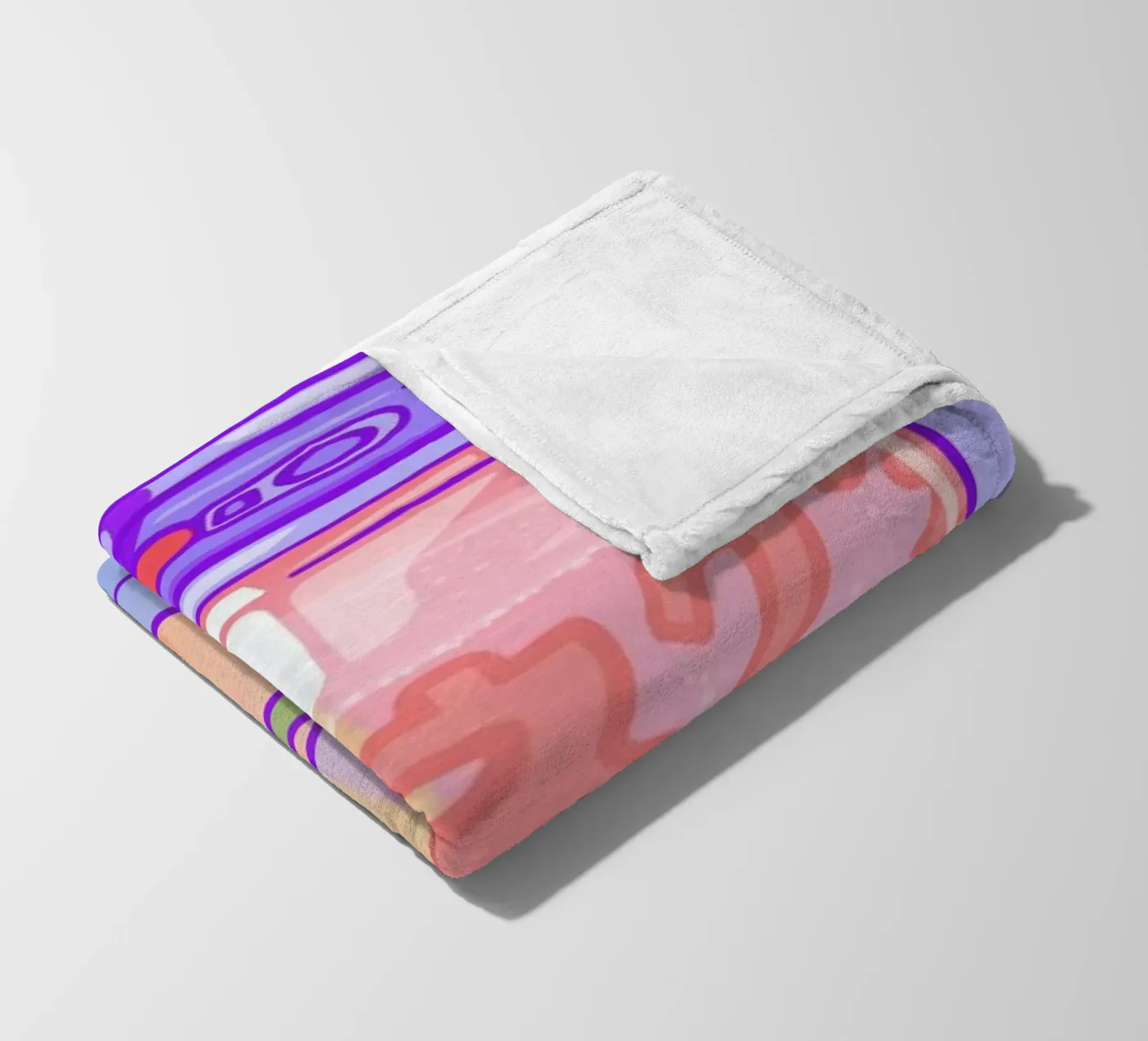 Peach Bubbles Fleecedecke von Laura O'Connor