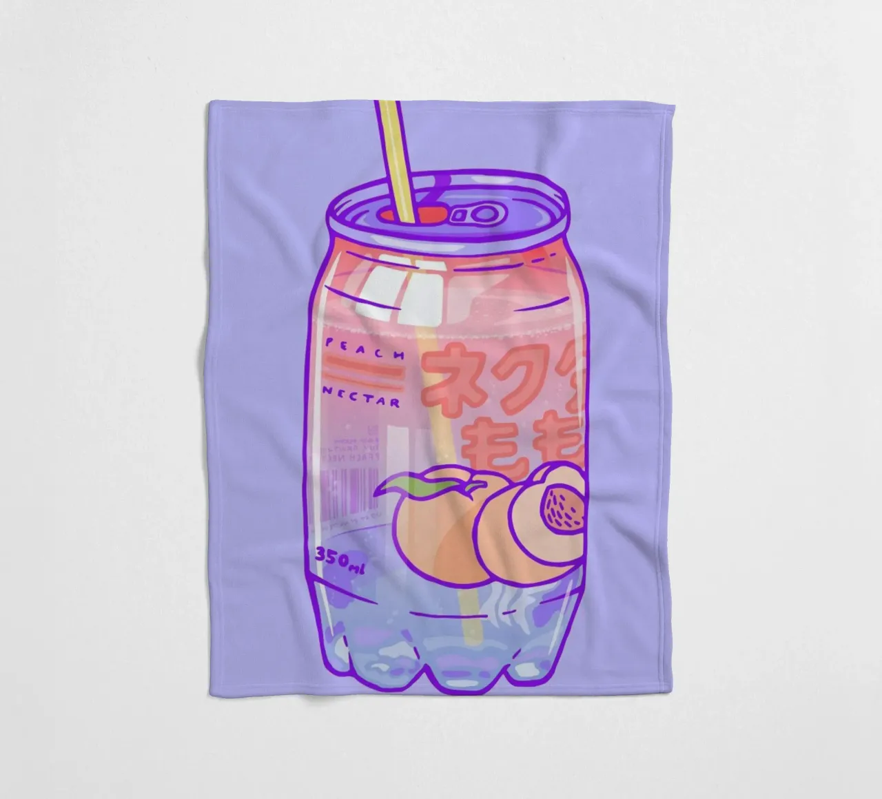 Peach Bubbles Fleecedecke von Laura O'Connor