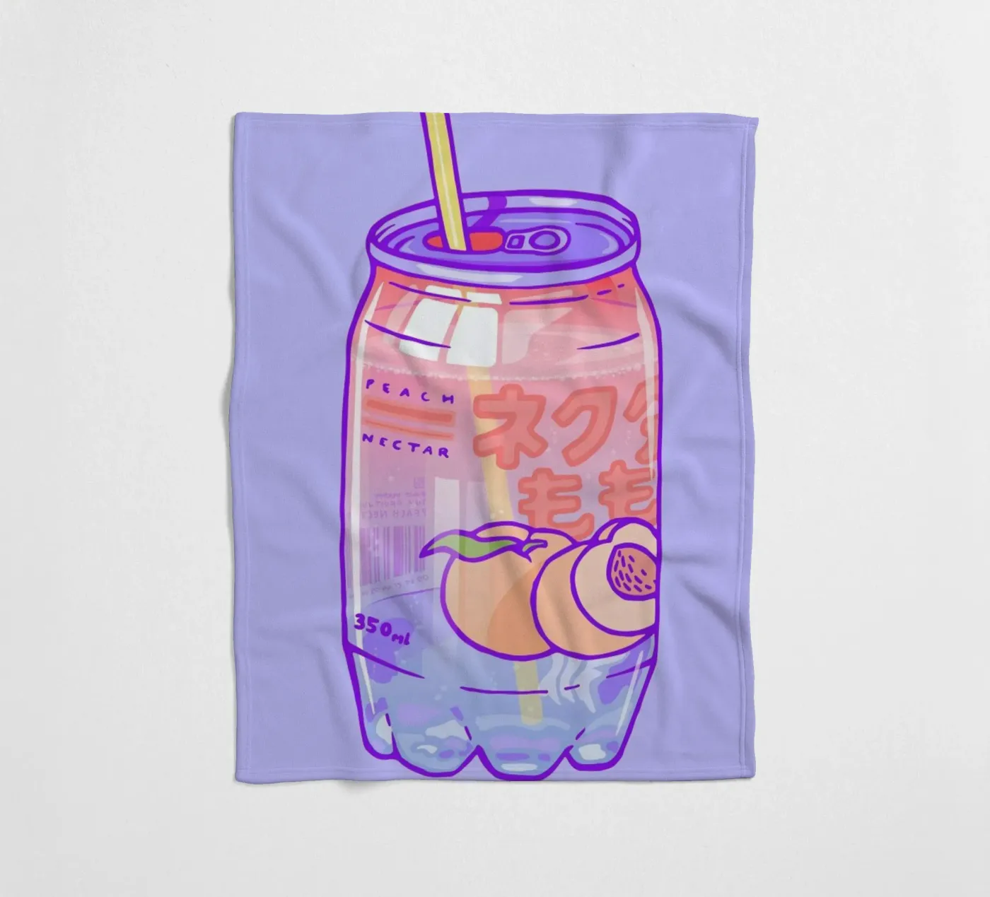 Peach Bubbles Fleecedecke von Laura O'Connor