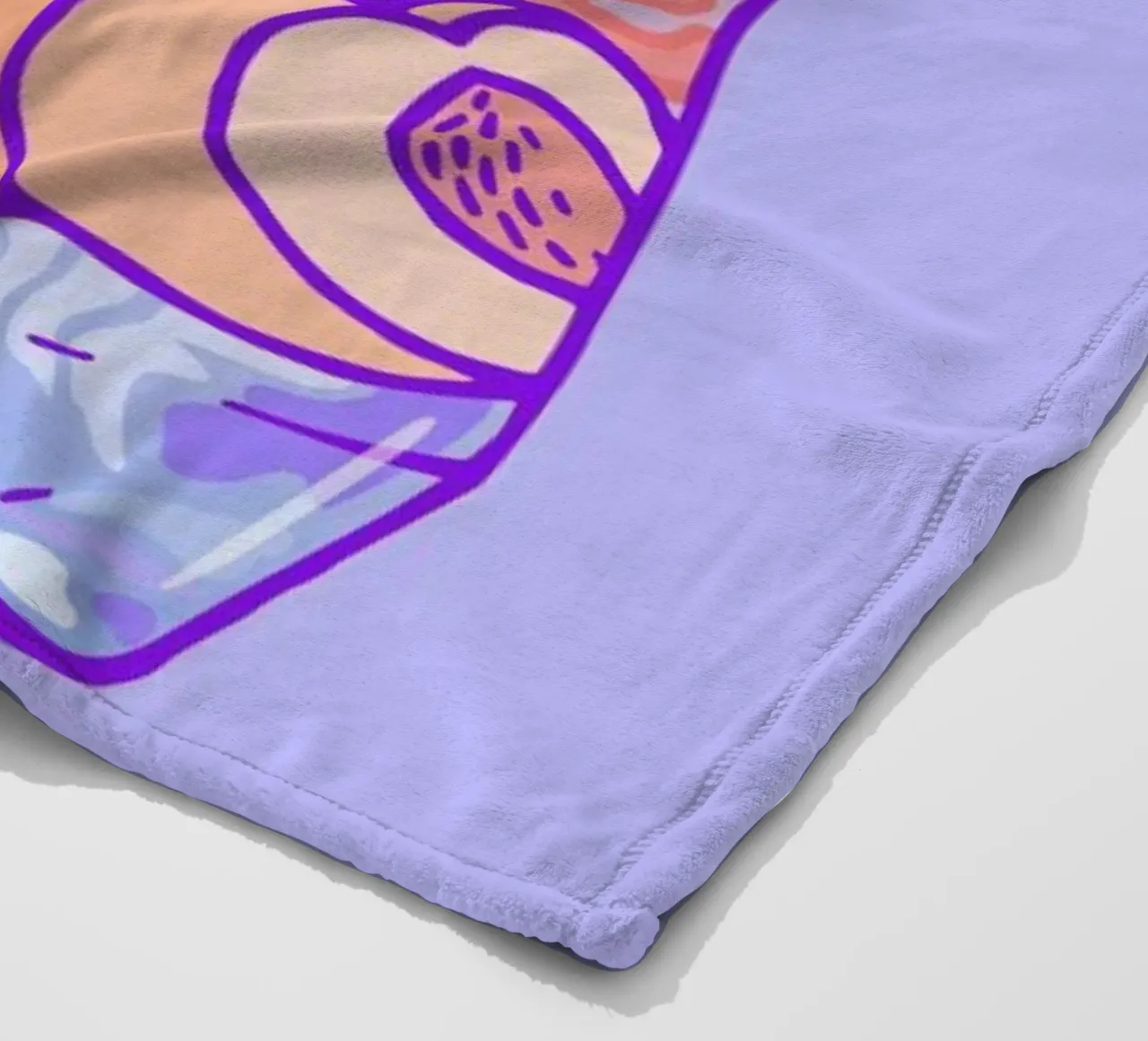 Peach Bubbles Fleecedecke von Laura O'Connor