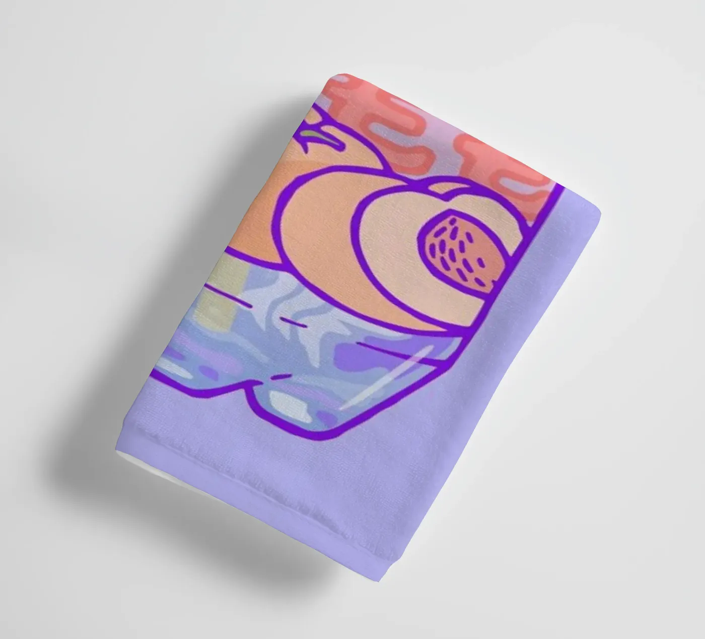 Peach Bubbles badhanddoek van Laura O'Connor