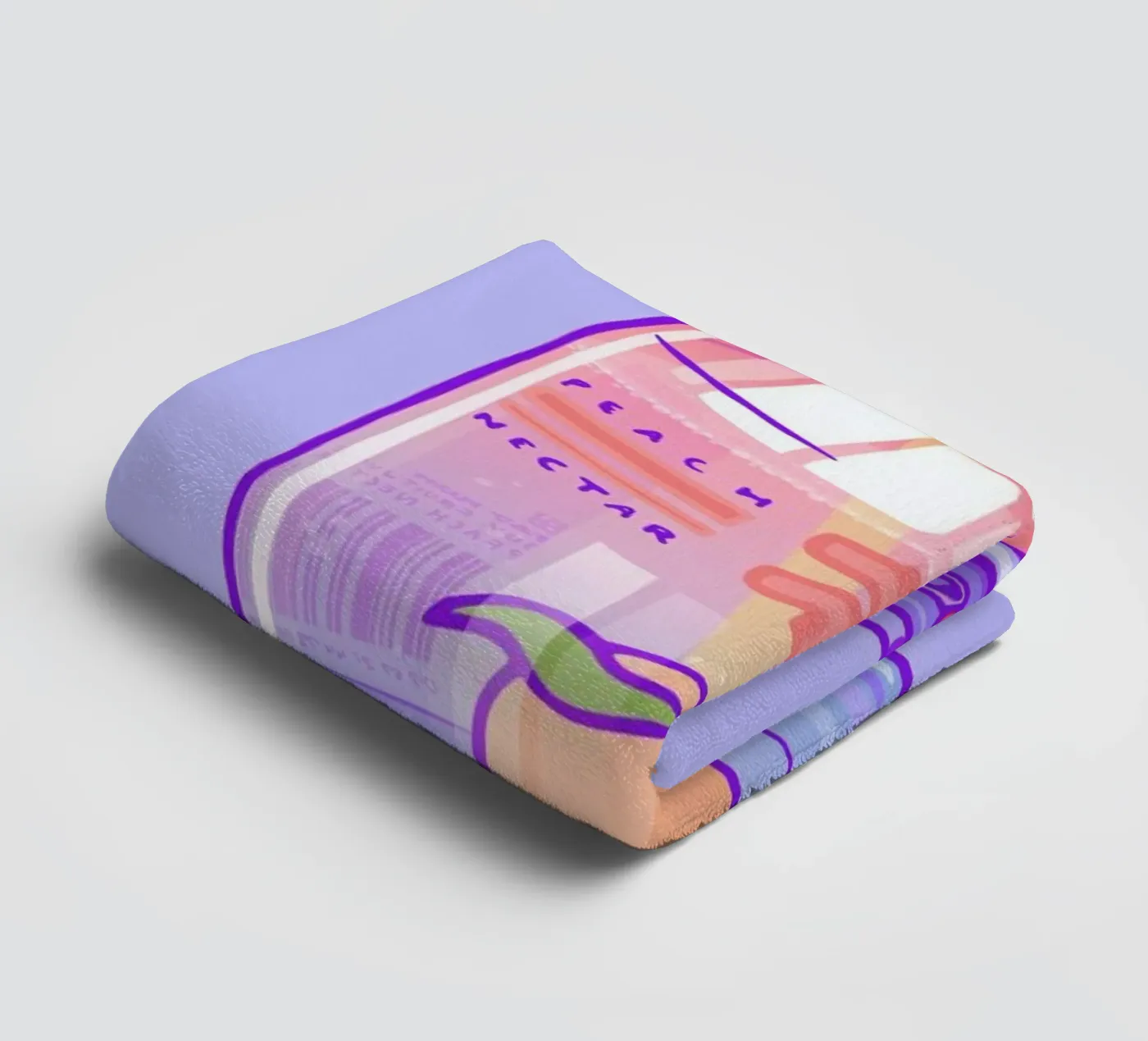 Peach Bubbles Handtuch von Laura O'Connor