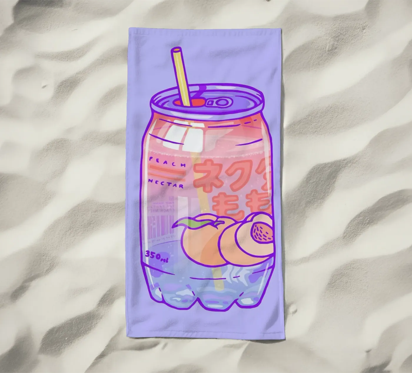 Peach Bubbles strandhanddoek van Laura O'Connor