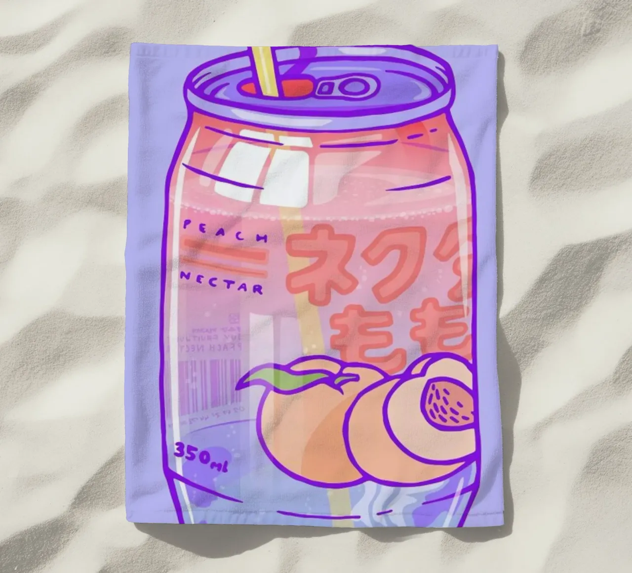 Peach Bubbles beach towel by Laura O'Connor