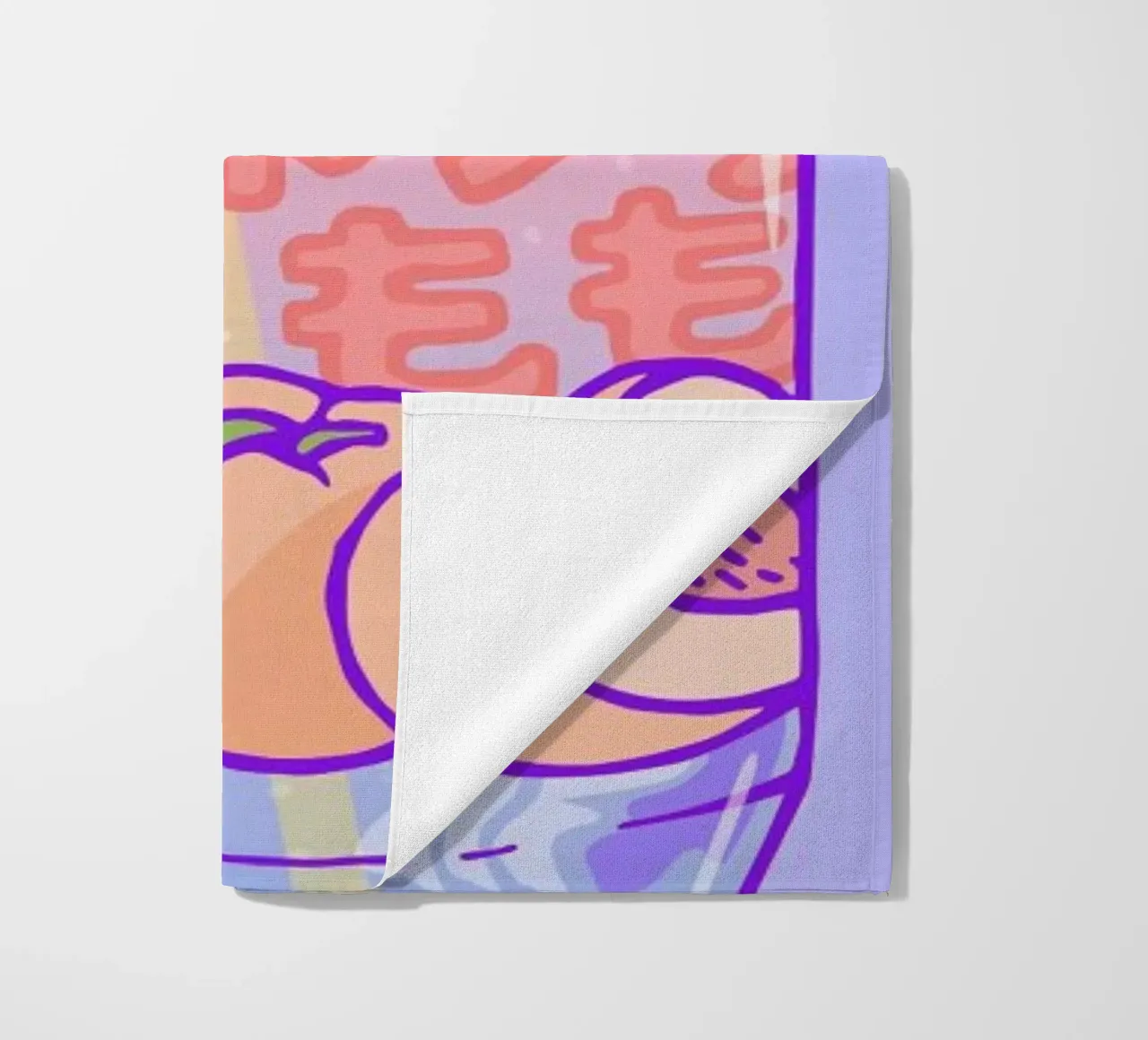 Peach Bubbles beach towel by Laura O'Connor