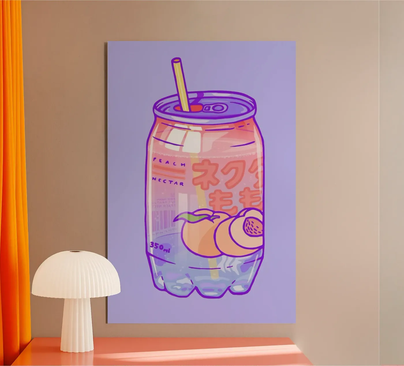 Peach Bubbles alluminio dibond da Laura O'Connor