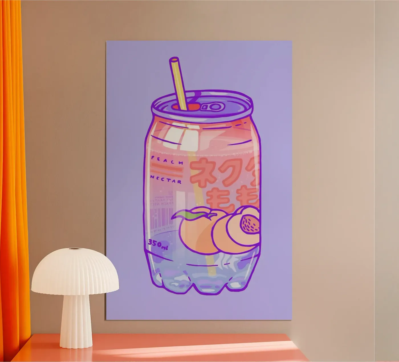 Peach Bubbles poster van Laura O'Connor