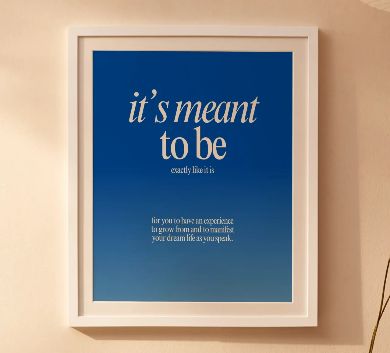 spoken feelings poster con telaio in legno da Ambition Wall