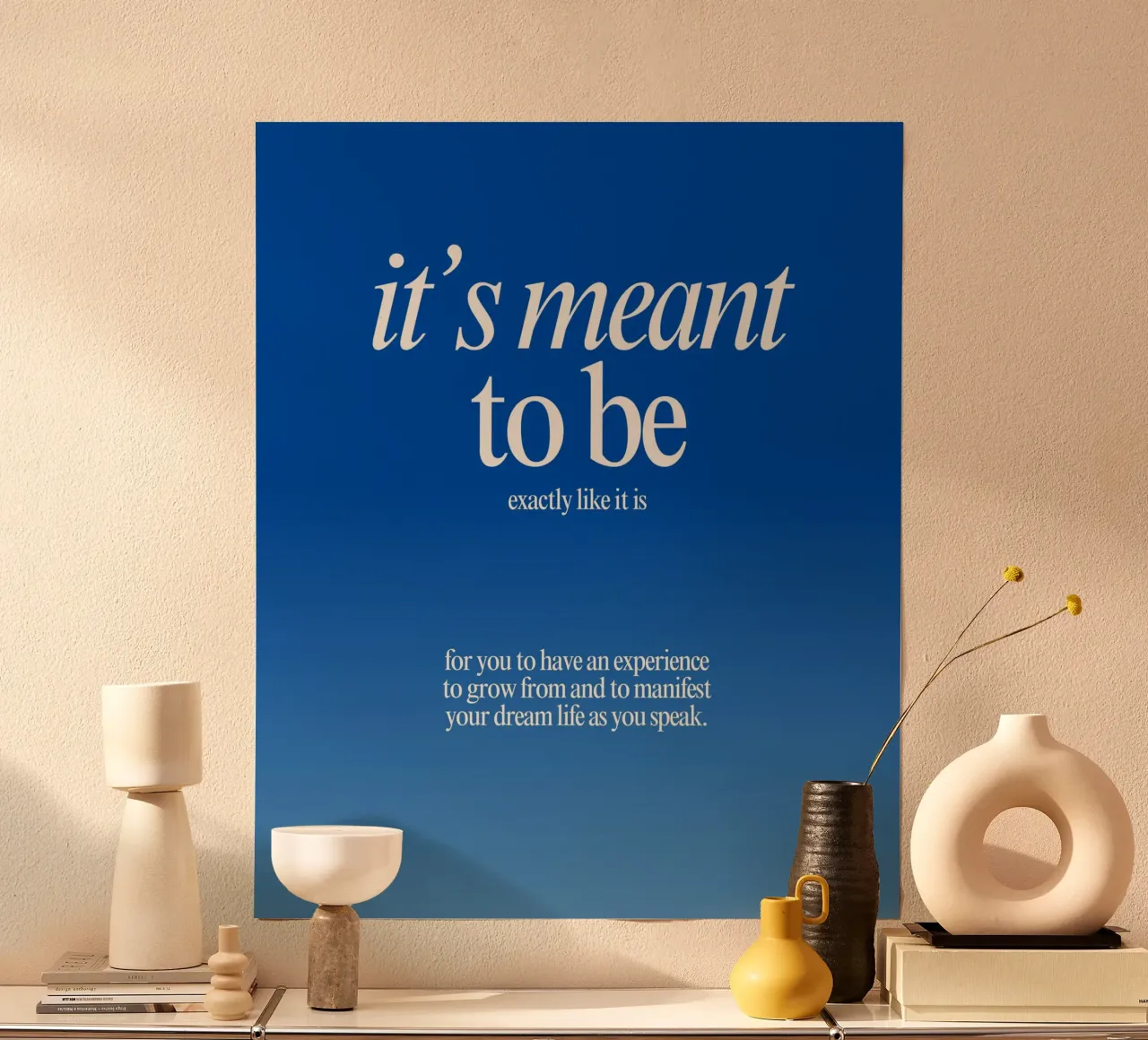 spoken feelings poster con telaio in legno da Ambition Wall
