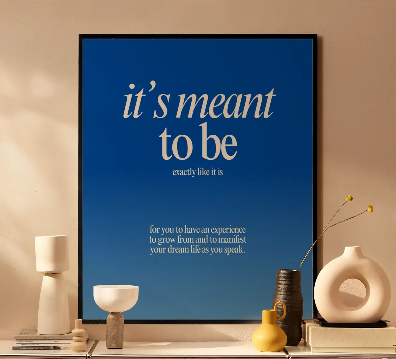 spoken feelings poster con telaio in legno da Ambition Wall
