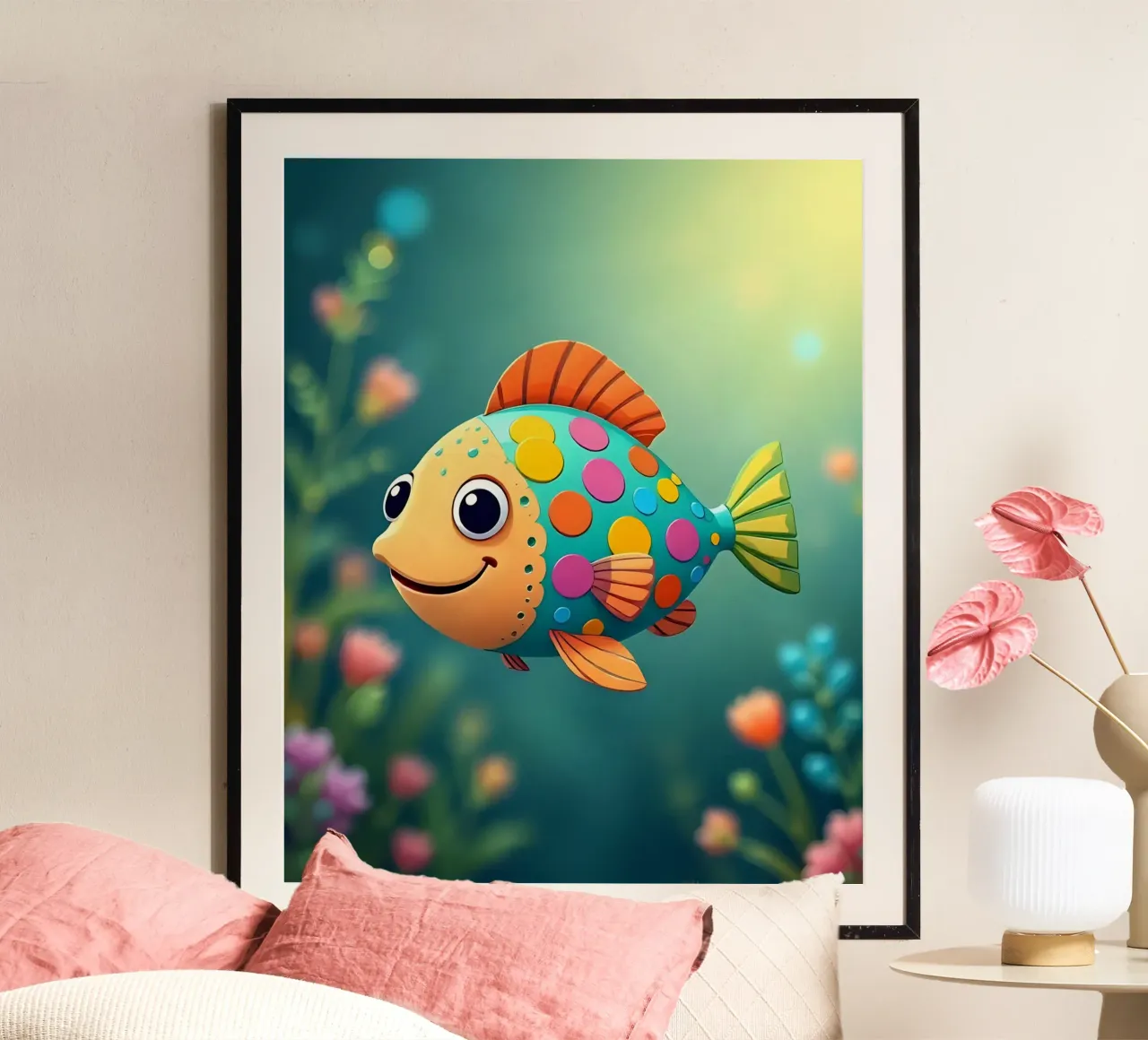 Pesce_2 carta hahnemühle da Tierisch bunt by LK