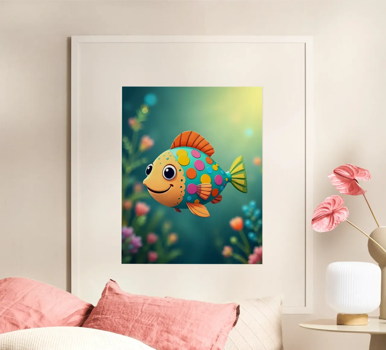 Pesce_2 carta hahnemühle da Tierisch bunt by LK