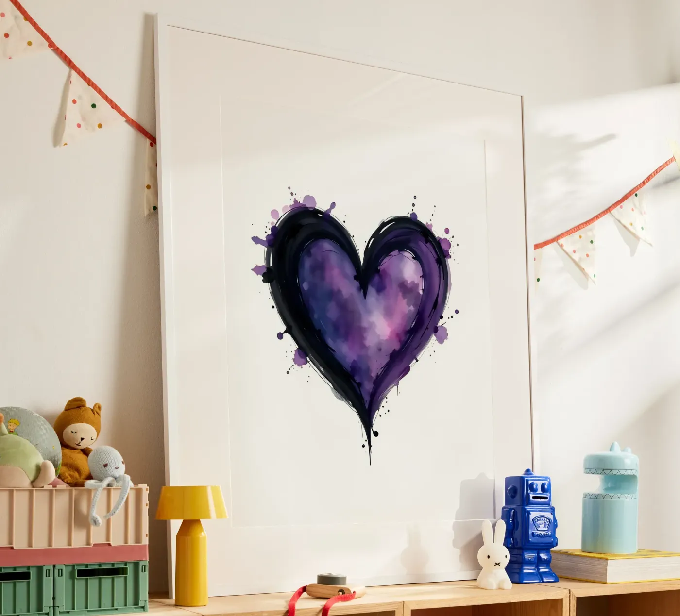 heart_black_purple_1 poster da Pink- und LoveArt by LK