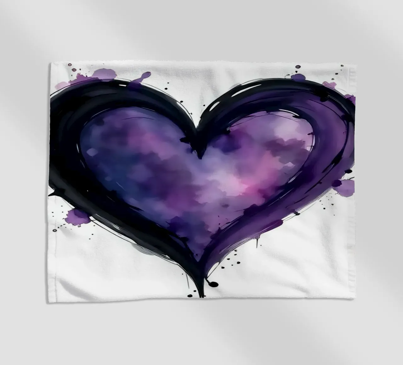 cuore_nero_viola_1 telo mare da Pink- und LoveArt by LK