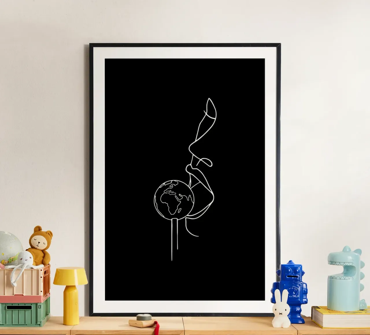 Wanderlust poster con telaio in legno da Ninhol