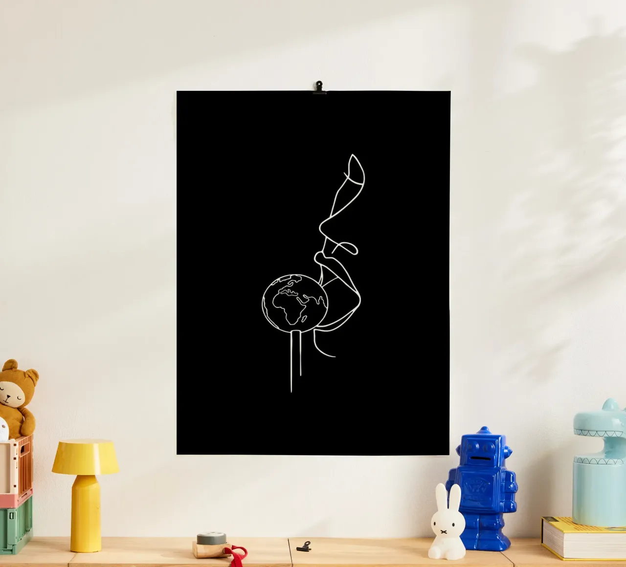 Wanderlust poster con telaio in legno da Ninhol