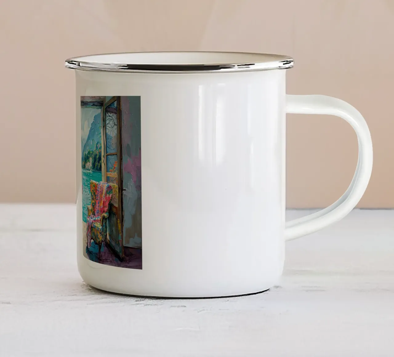 Matisse ispira la "visione del colore" tazza in smalto da Nikis Art Studio
