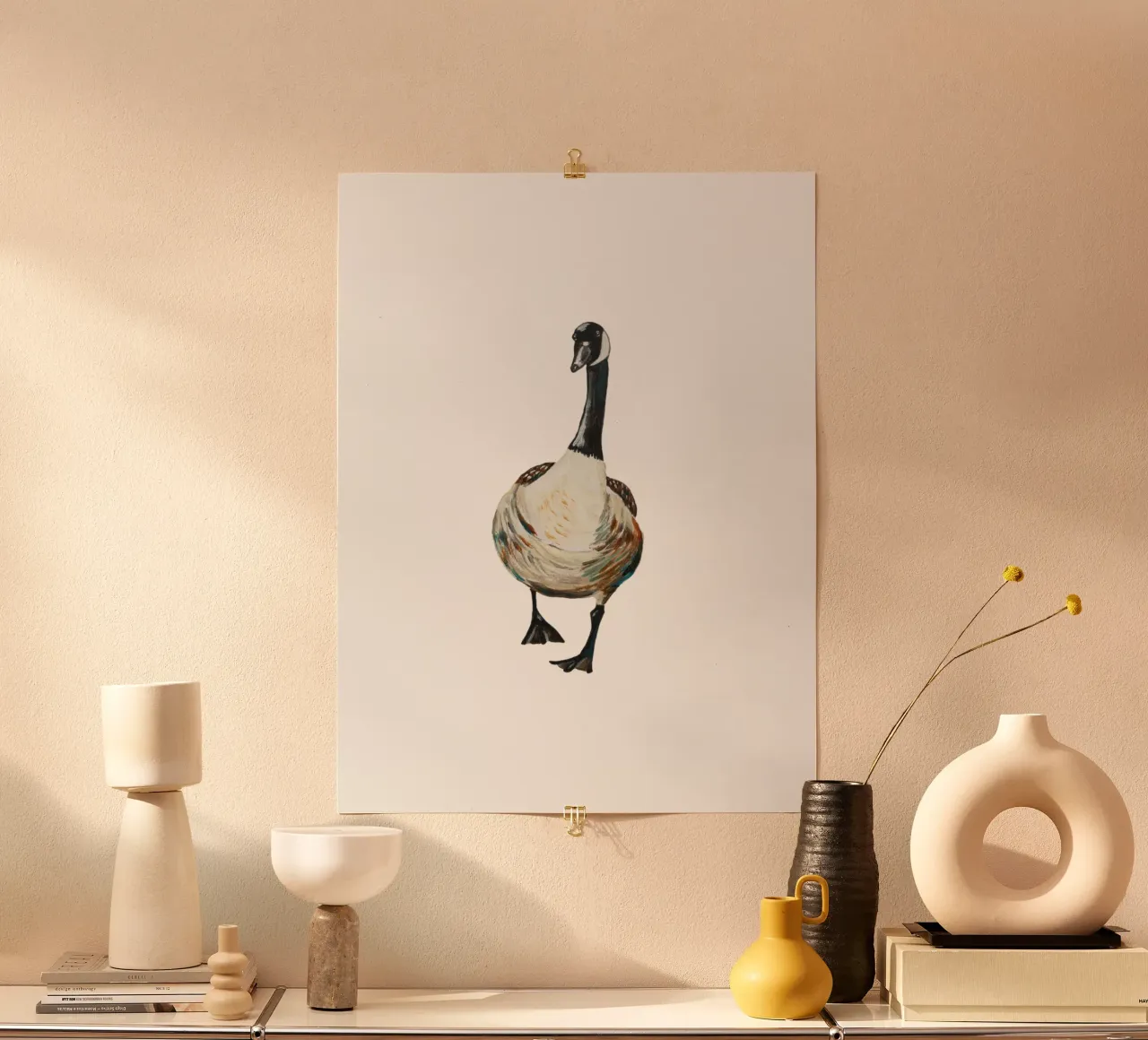 Goose Poster von Femke Zwaan