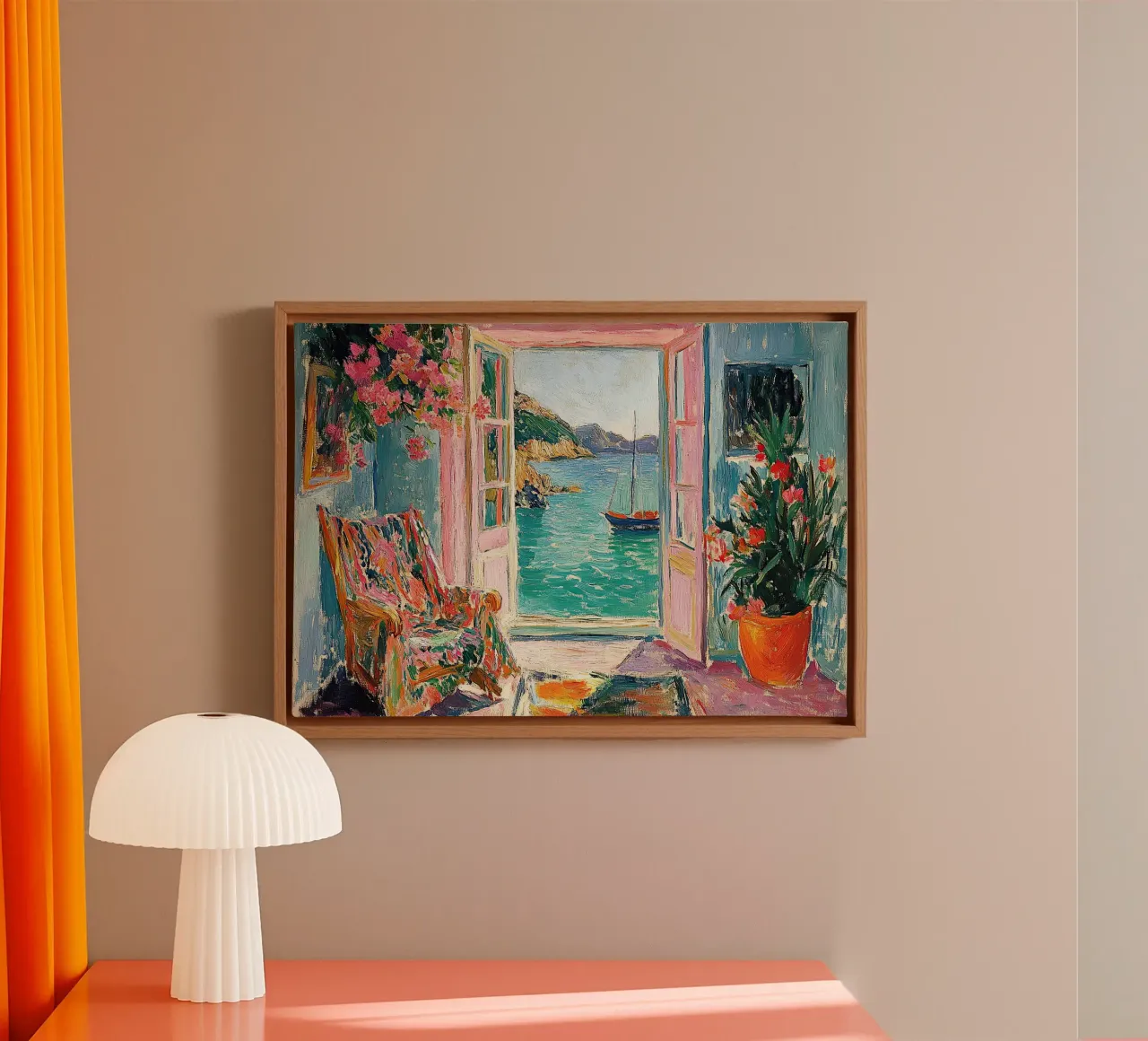 Henri Matisse ispira "Raumlicht tela con Cornice a cassetta da ArtByNiki