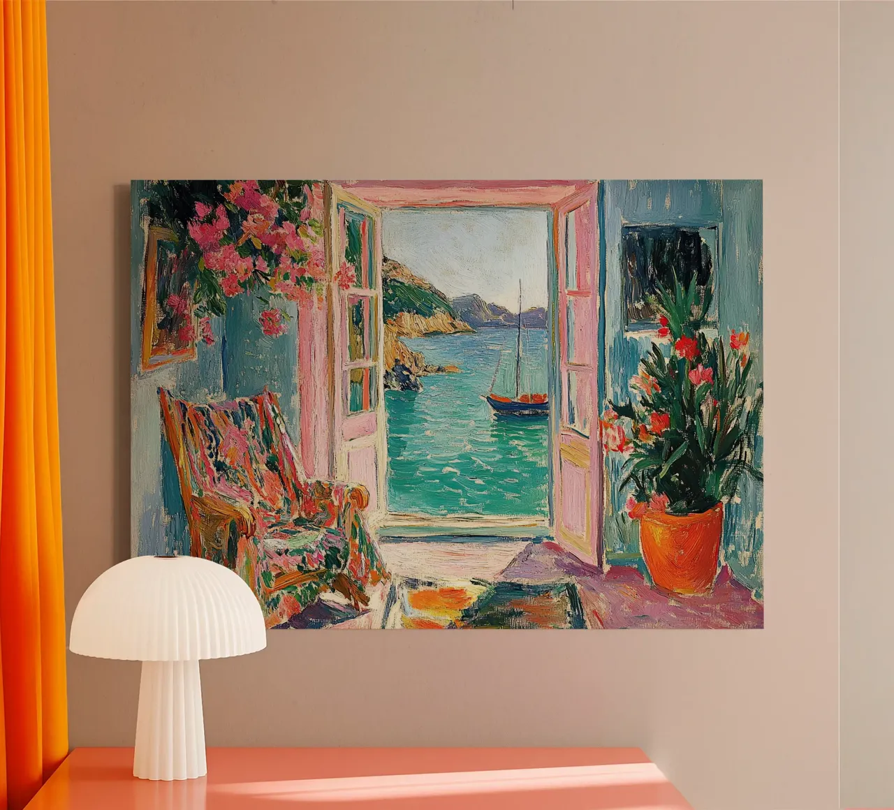 Henri Matisse ispira "Raumlicht tela con Cornice a cassetta da ArtByNiki