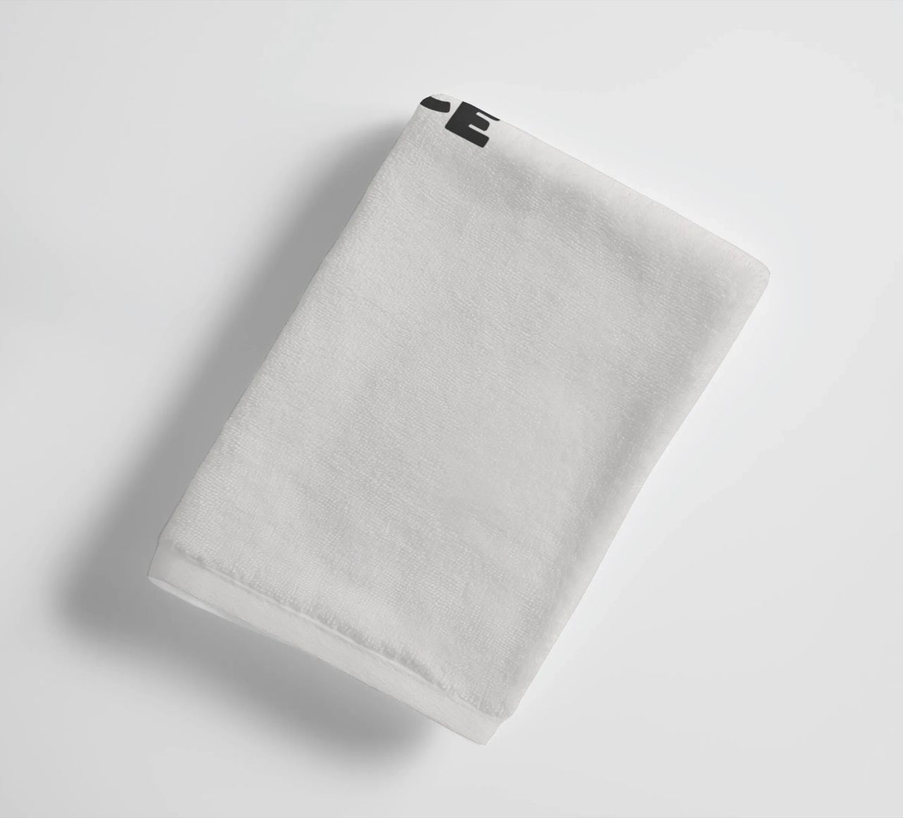 This is My Happy Place Minimalist Monochrome Lettering towel by THE MOTIVATED TYPE