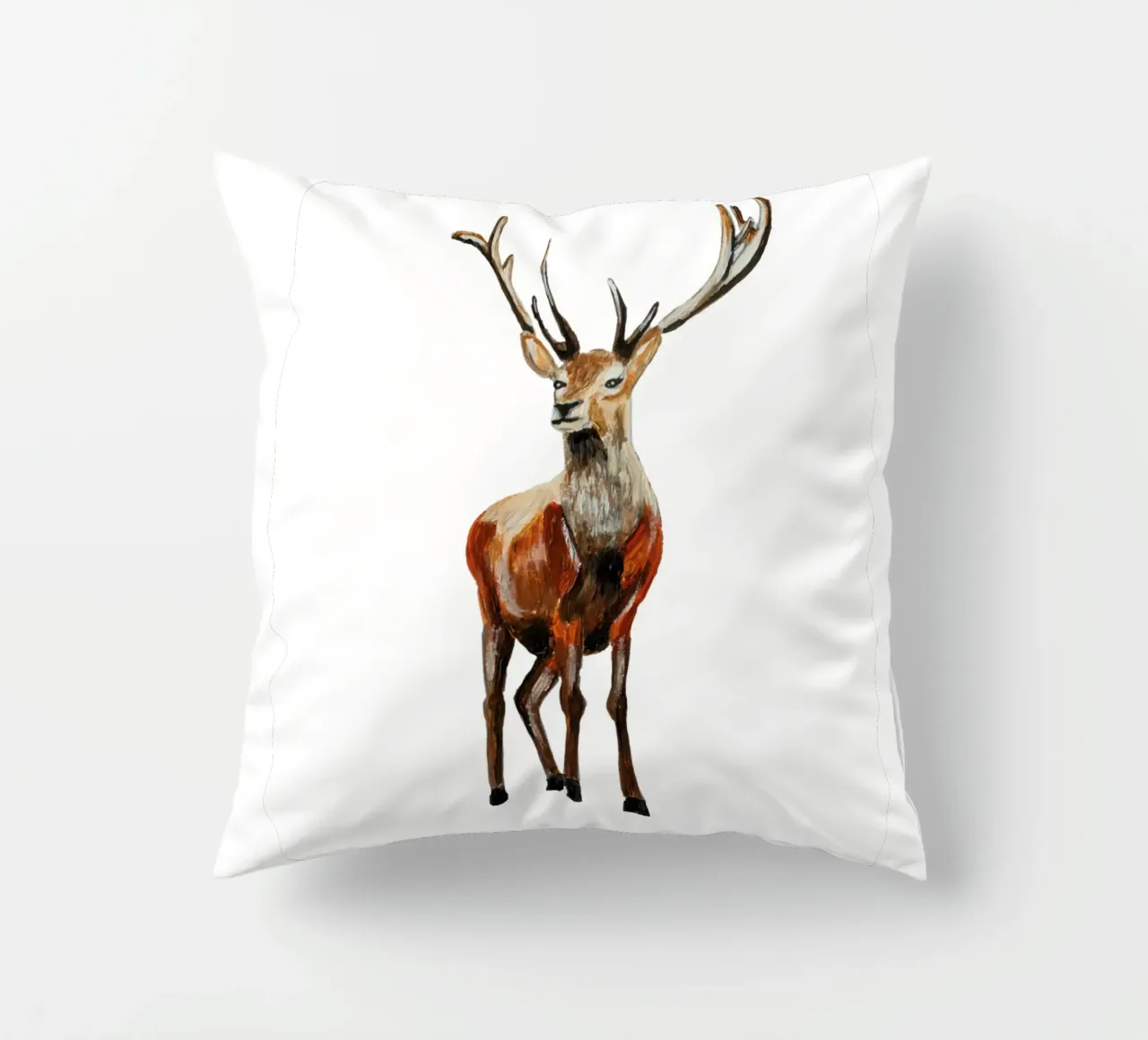 Deer decorative cushion by Femke Zwaan