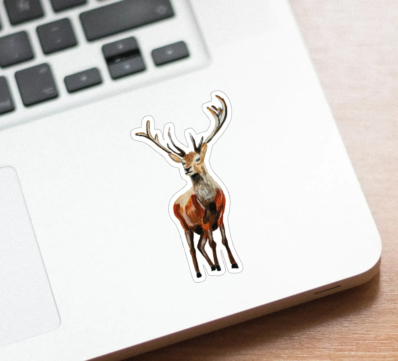 Deer sticker van Femke Zwaan