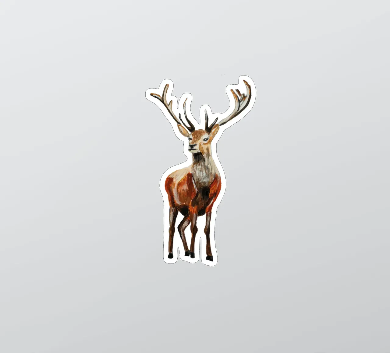 Deer sticker van Femke Zwaan