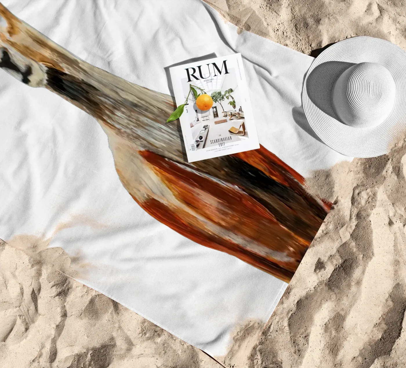 Deer beach towel by Femke Zwaan