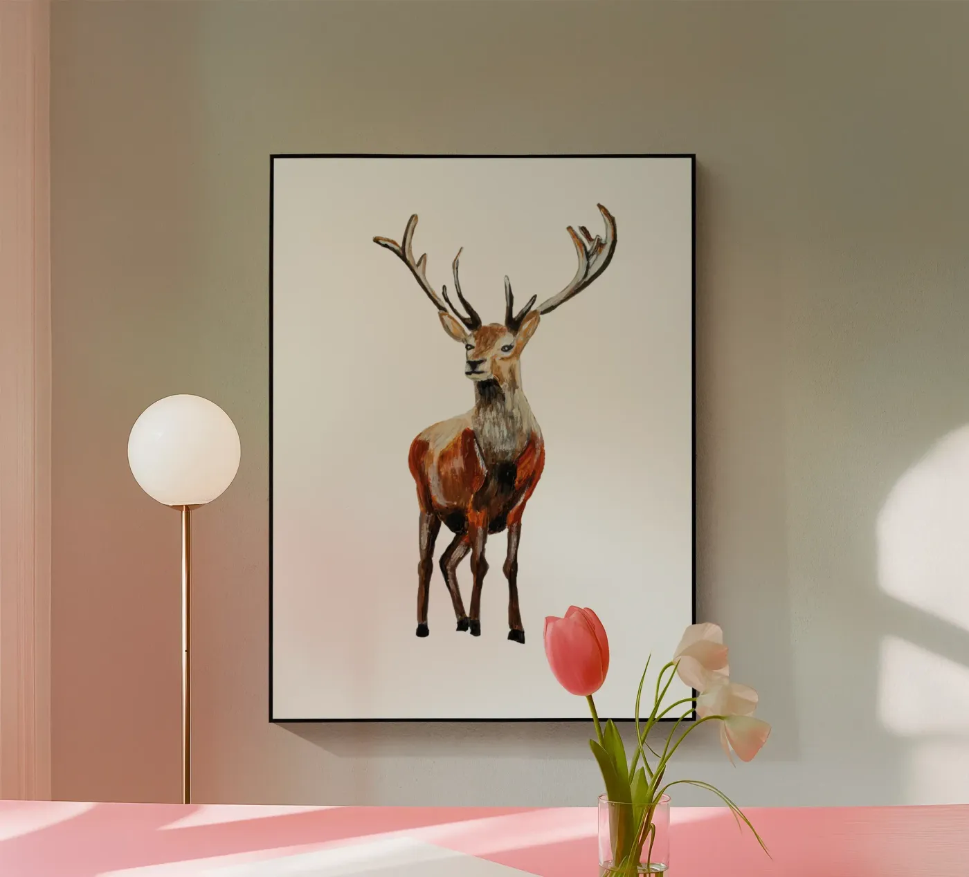 Deer Acryl-Glas von Femke Zwaan